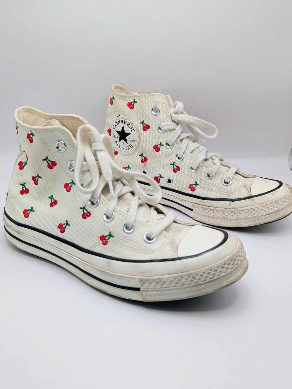 Converse High Top Chuck Taylor Sneakers Cherry Print